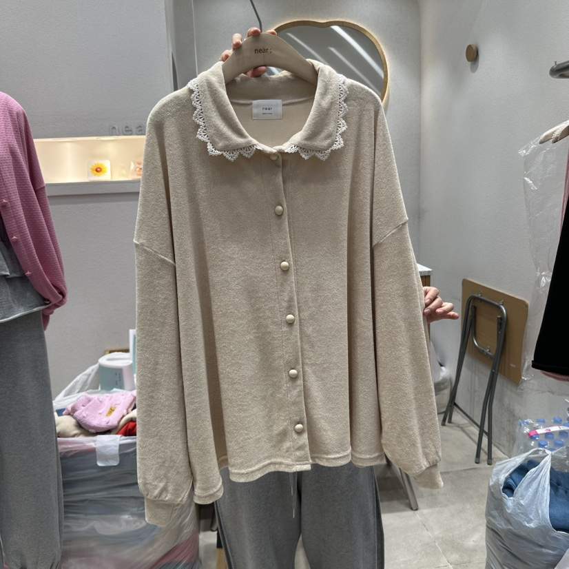 NEAR韓國直郵㊣東大門實拍女裝新款熱賣25春夏針織衫蕾絲開衫NEAR針織衫