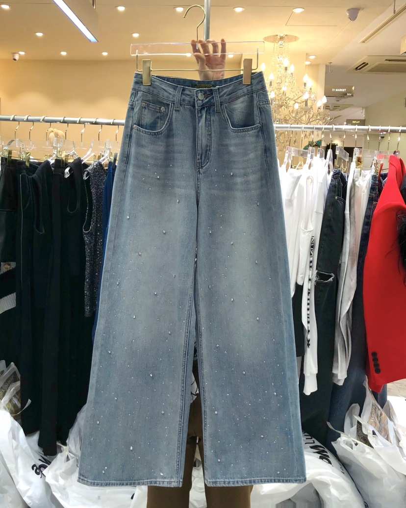WORK SHOP直郵韓國代購㊣女裝新品休閑推薦人氣25春夏牛仔褲Work_shop牛仔褲
