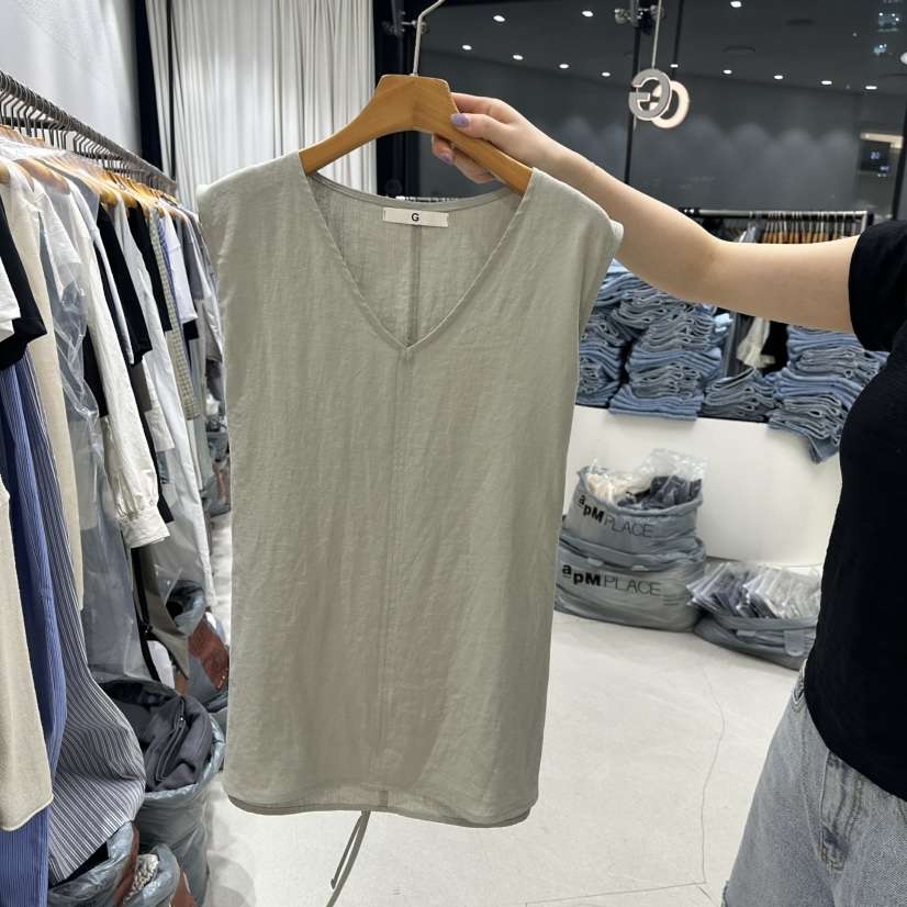 TREND SELLER/G直郵韓國代購㊣女裝新品人氣吊帶背心含腰帶G/TREND SELLER吊帶/背心