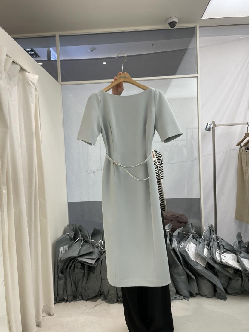 MER韓國直郵㊣東大門實拍女裝新品人氣推薦熱賣連衣裙含腰帶MER/ANGELO BIANCO連衣裙