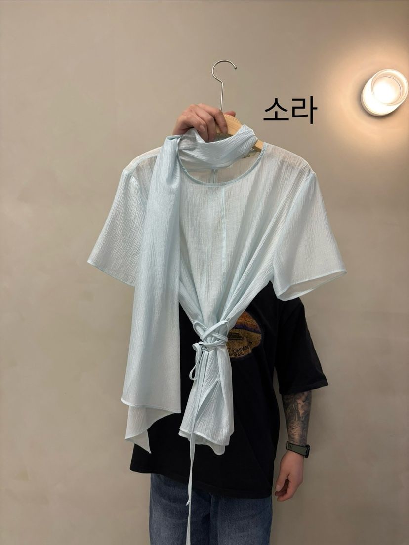 KONI韓國直郵㊣東大門實拍女裝新品時尚熱賣25春夏襯衫蕾絲衫KONI襯衫/蕾絲衫