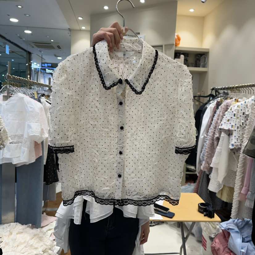 81 MARKET-L韓國直郵㊣女裝新品熱賣25春夏休閑襯衫蕾絲衫81 MARKET-L襯衫/蕾絲衫