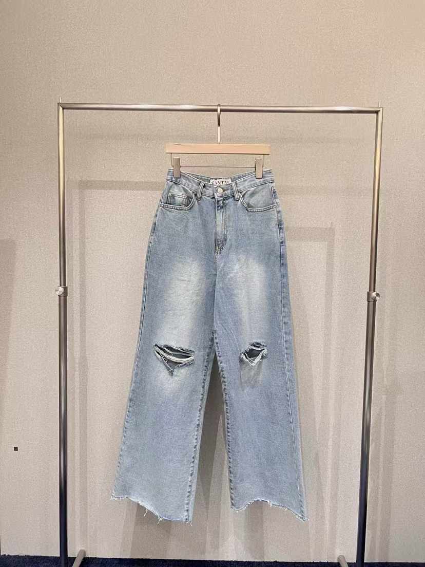 SANTAL韓國直郵㊣東大門實拍女裝新品人氣25春夏時尚牛仔褲SANTAL牛仔褲