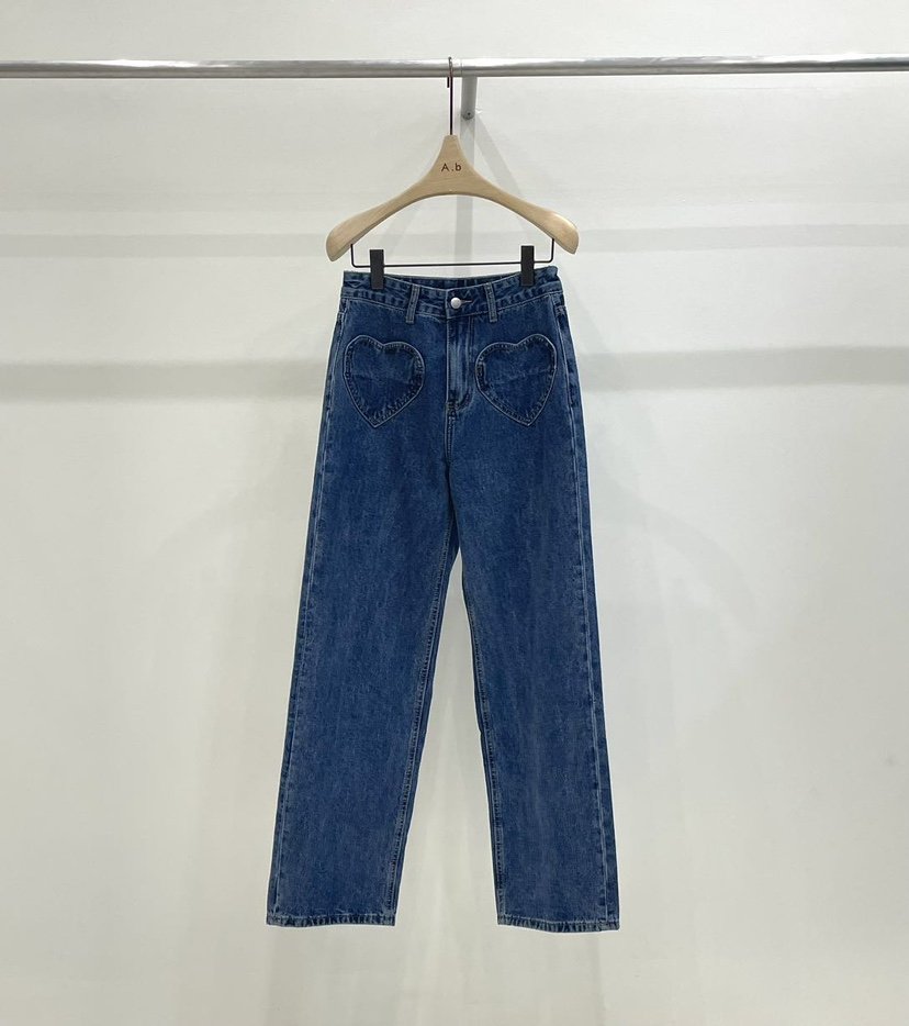 AUTUMN BEIGE-Q韓國直郵㊣東大門實拍女裝新品25春夏牛仔褲A.b/AUTUMN BEIGE牛仔褲