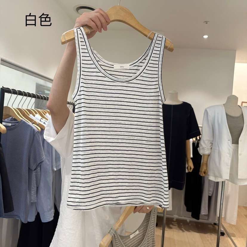 OVU直郵韓國代購㊣女裝新品休閑人氣25春夏熱賣吊帶背心亞麻OVU吊帶/背心