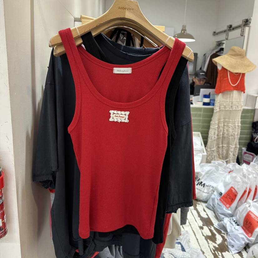 ABBEYLEE韓國直郵㊣東大門實拍女裝新品推薦人氣熱賣吊帶背心ABBEYLEE吊帶/背心