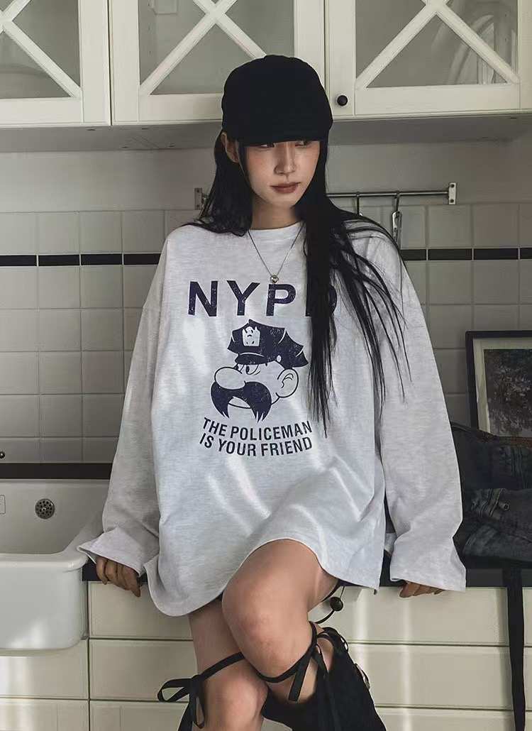 AMIABLE韓國直郵㊣東大門實拍女裝新款人氣25春夏熱賣長袖T恤AMIABLE長袖T恤