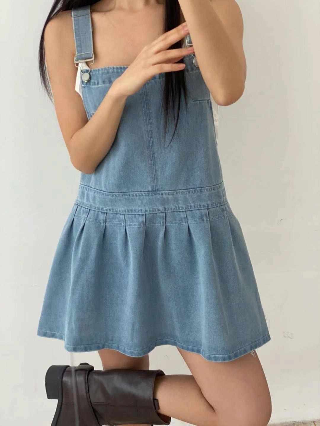 FLASH BACK韓國㊣直郵東大門代購女裝新款時尚人氣連衣裙褶皺NORMCORE連衣裙