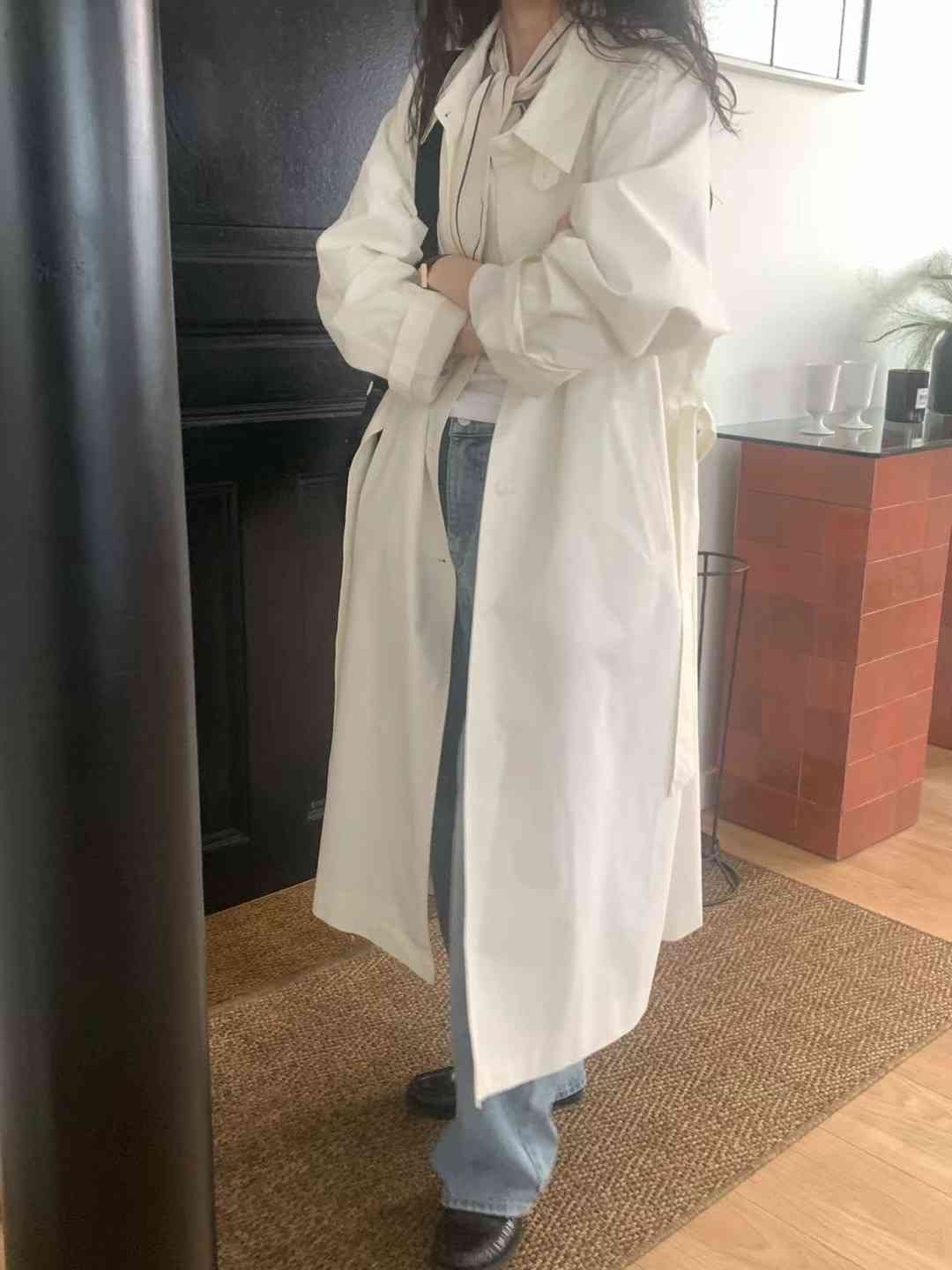 BABER直郵韓國代購㊣女裝新品25春夏休閑推薦時尚人氣長款風衣BABER長款風衣