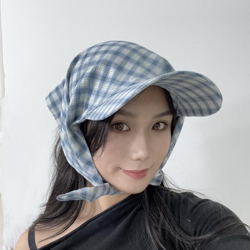 THE HAT-P韓國直郵㊣女裝新品推薦25春夏休閑時尚帽子格紋THE HAT帽子