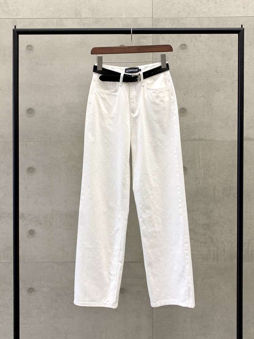 DAVICHI韓國直郵㊣女裝新品25春夏時尚推薦牛仔褲含隨機腰帶DAVICHI牛仔褲