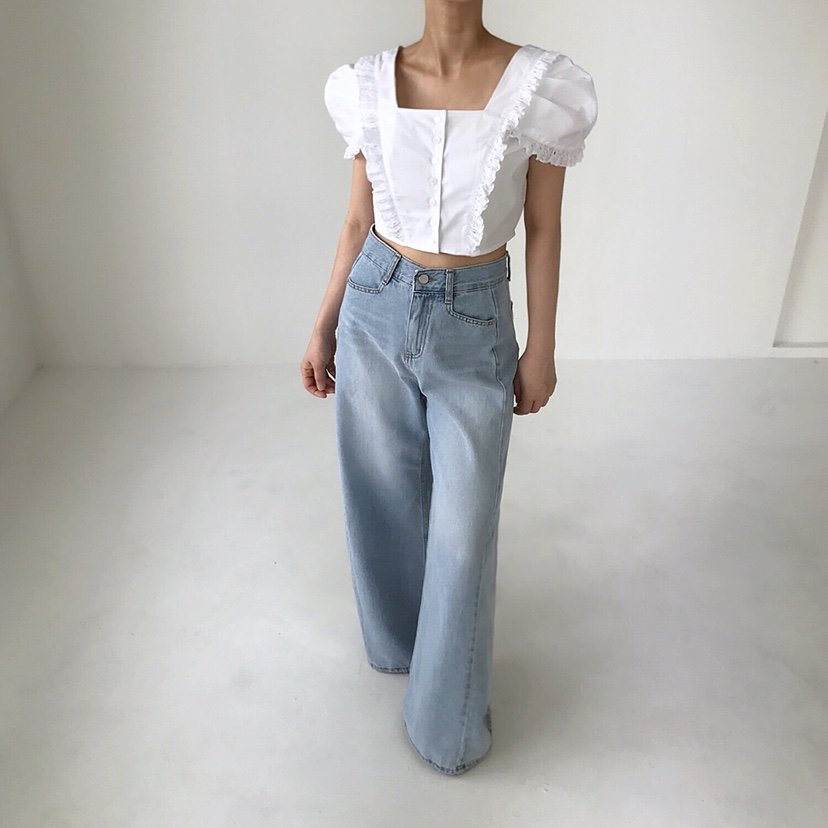 2TWO MOON韓國直郵㊣女裝新品人氣休閑推薦熱賣襯衫蕾絲衫2TWO MOON襯衫/蕾絲衫