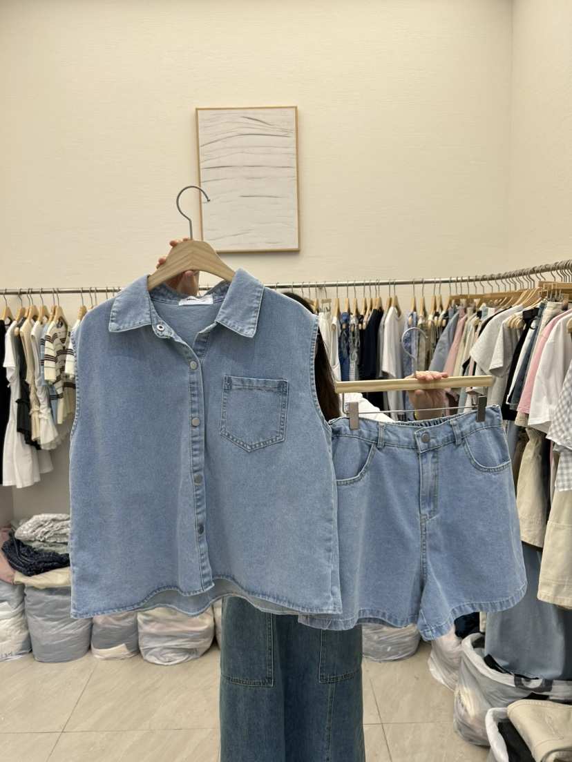 MILK TEA韓國直郵㊣東大門實拍女裝新品休閑25春夏套裝套裝RE:FRESH套裝