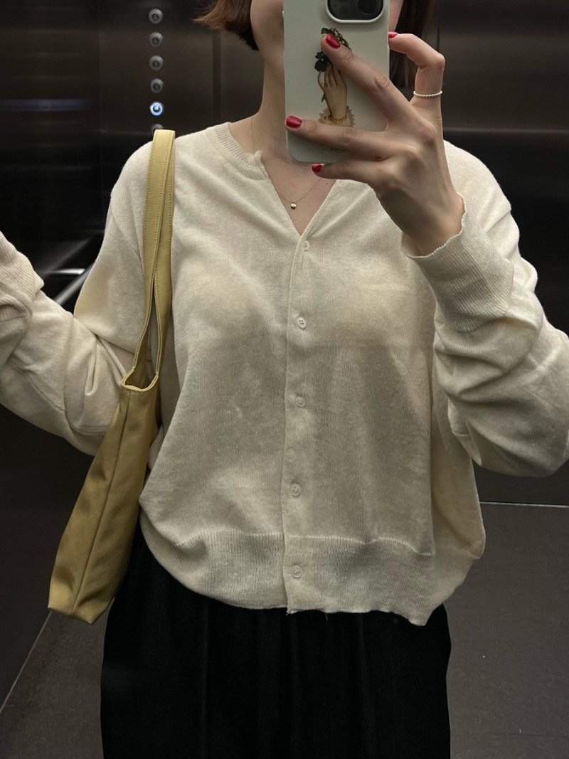 WOOD韓國直郵㊣女裝新品熱賣人氣25春夏推薦針織衫柔軟開衫WOOD針織衫