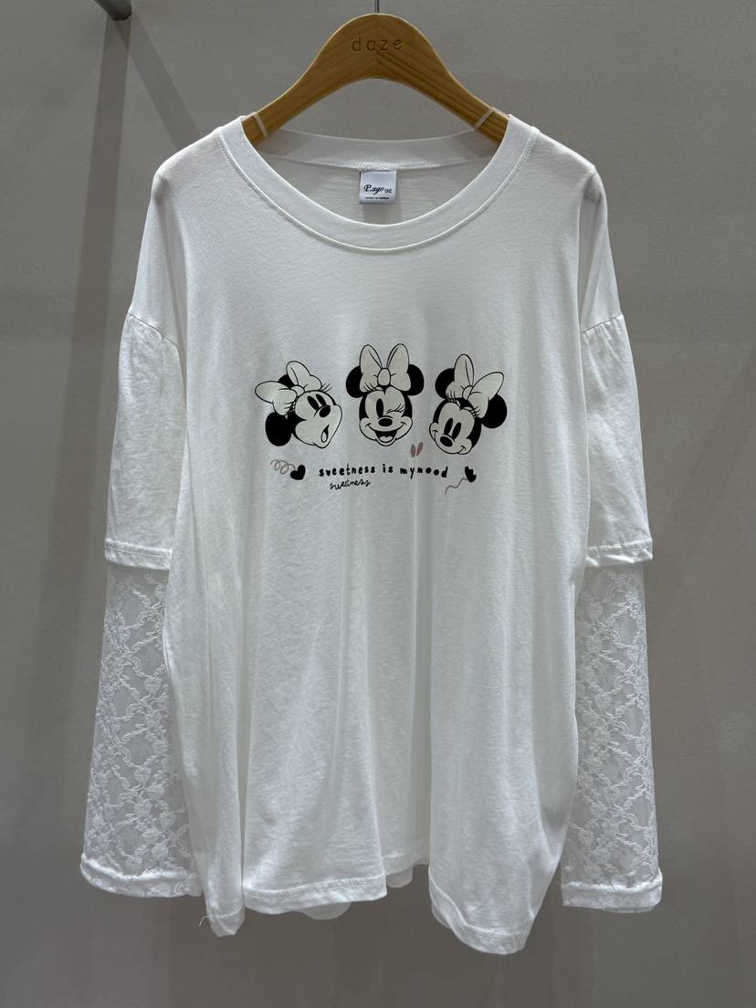 PARSLEY直郵韓國代購㊣女裝新品人氣推薦時尚休閑長袖T恤蕾絲Daze長袖T恤