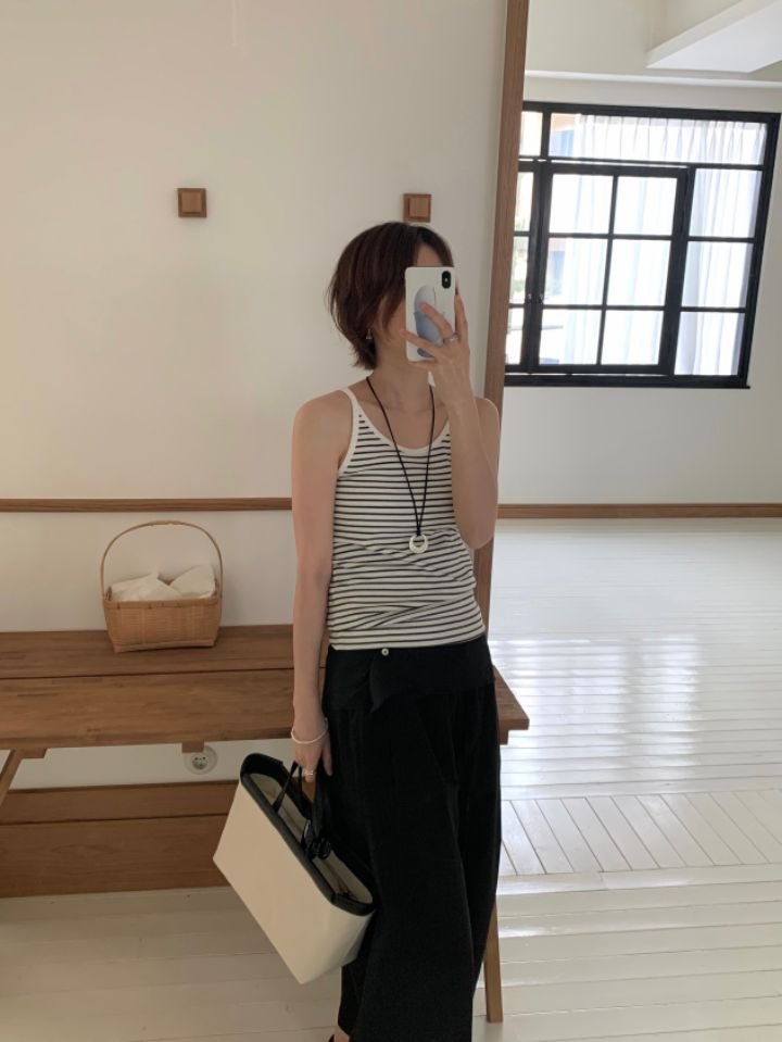 MARE韓國㊣直郵東大門代購女裝新款休閑25春夏吊帶背心條紋MARE吊帶/背心