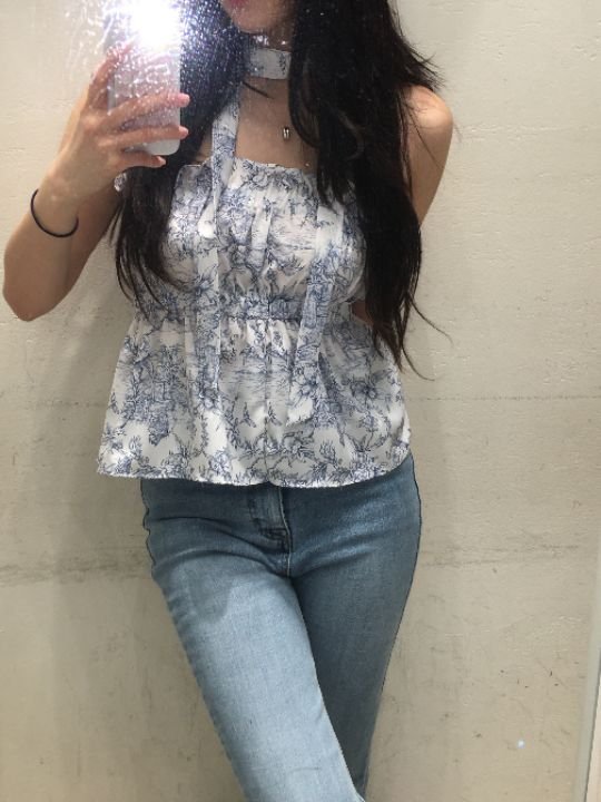 mars韓國直郵㊣女裝新款推薦25春夏時尚休閑吊帶背心含脖帶mars吊帶/背心