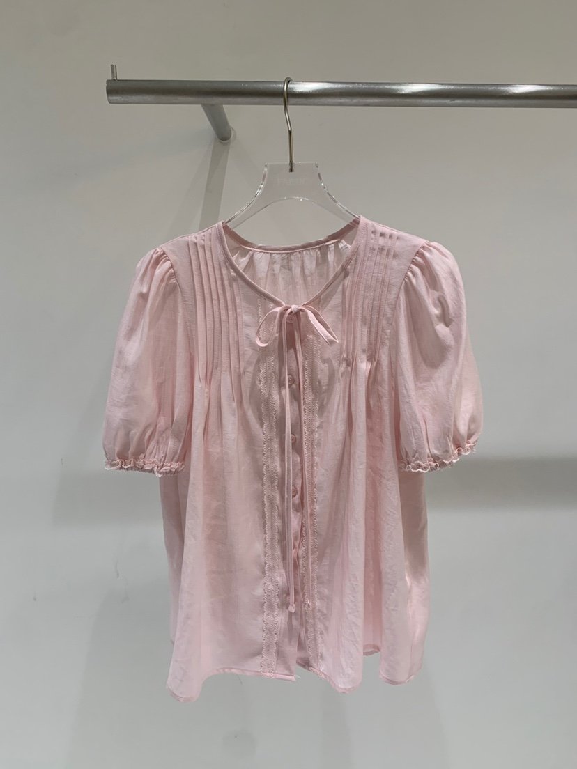 FABRIC韓國直郵㊣女裝新品人氣熱賣25春夏推薦襯衫蕾絲衫蕾絲FABRIC襯衫/蕾絲衫
