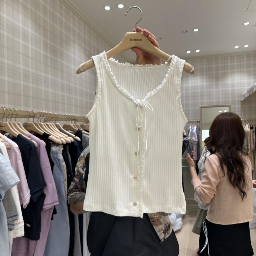 OURMOMENT韓國直郵㊣東大門實拍女裝新品推薦休閑時尚吊帶背心OURMOMENT吊帶/背心
