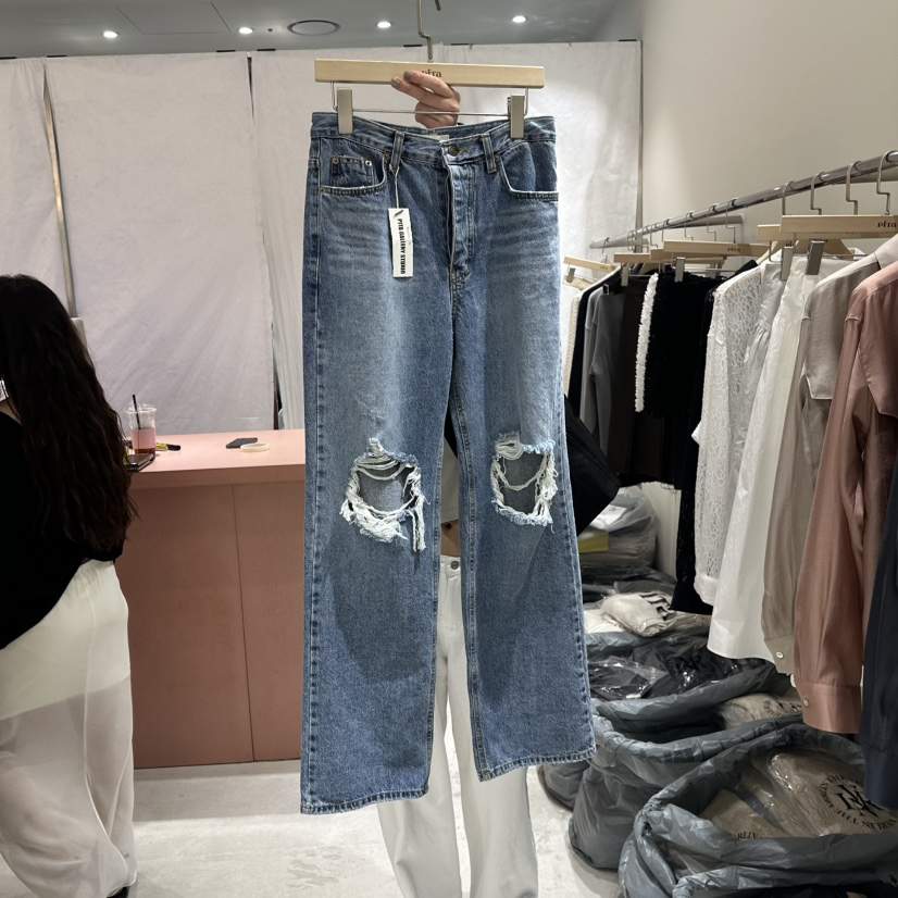 PITA韓國直郵㊣東大門實拍女裝新品休閑人氣熱賣時尚牛仔褲THE VERLIN/piTa牛仔褲