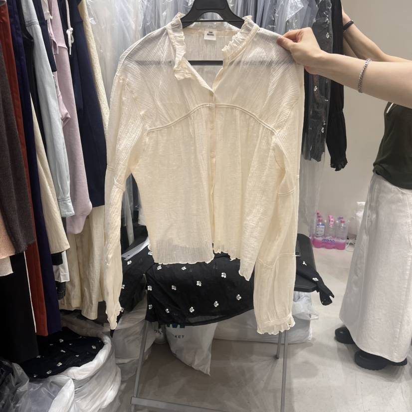FRE韓國直郵㊣東大門實拍女裝新品熱賣推薦時尚人氣襯衫蕾絲衫FRE襯衫/蕾絲衫
