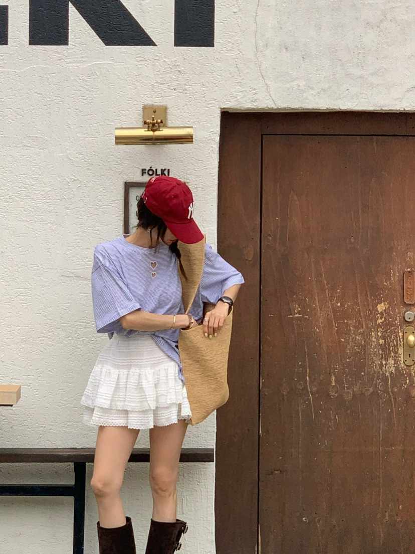 REVE CITE-L韓國直郵㊣女裝新款推薦25春夏時尚熱賣休閑短裙REVE CITE短裙