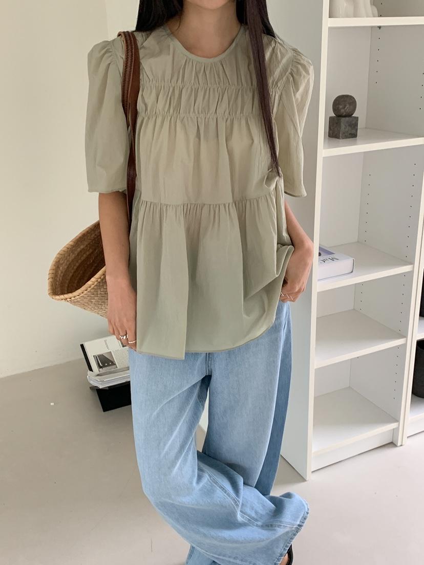 GOYOU韓國㊣直郵東大門代購女裝新款推薦休閑時尚襯衫蕾絲衫de goyou襯衫/蕾絲衫
