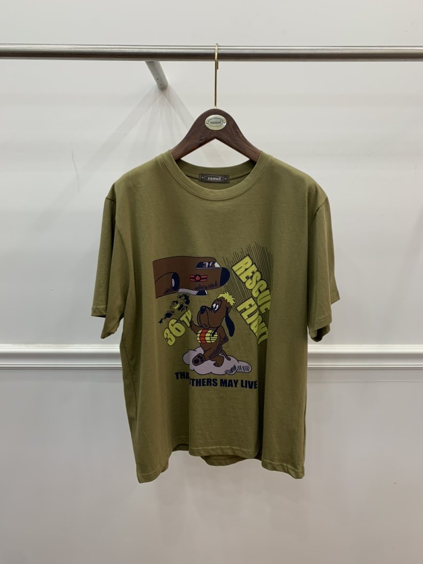 CAMEL-P（此品牌名稱會遭售假投訴，建議淘寶店鋪商品名稱中不要使用）直郵韓國代購㊣女裝新款25春夏T恤Came_l 家T恤
