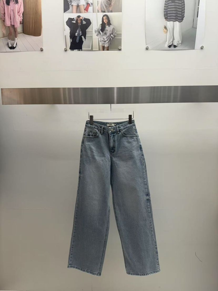 AMOOD直郵韓國代購㊣女裝新品熱賣休閑推薦25春夏時尚牛仔褲AMOOD牛仔褲