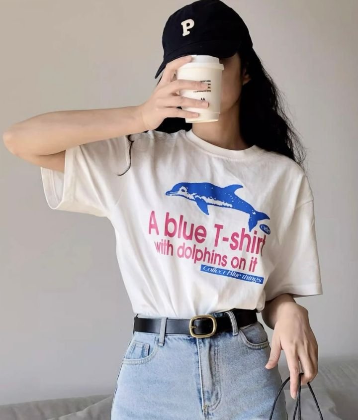 STAY HERE韓國直郵㊣東大門實拍女裝新款人氣休閑熱賣時尚T恤STAY HERET恤