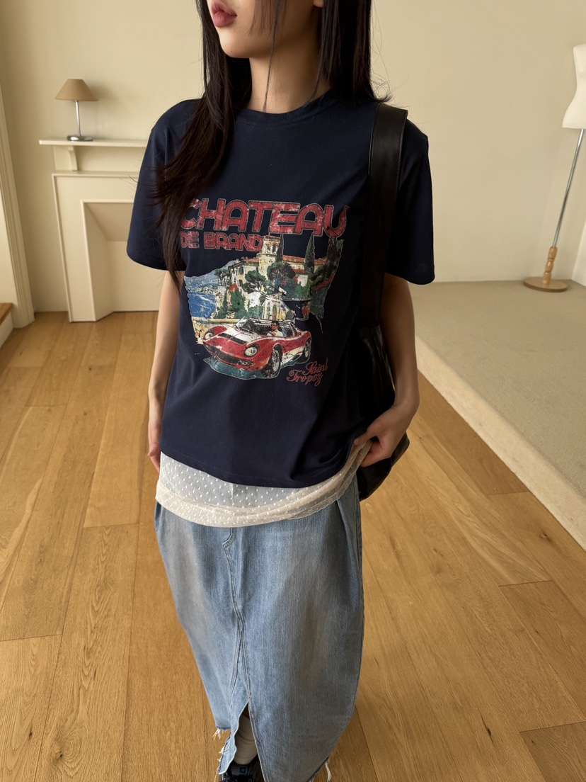 SUNDER MARKET韓國直郵㊣東大門實拍女裝新款人氣休閑熱賣T恤SUNDER MARKETT恤