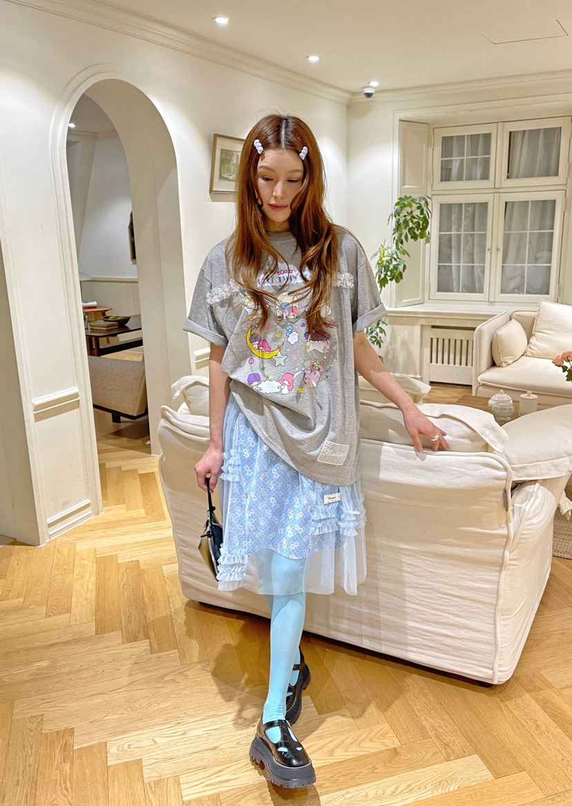 BOUTIQUE-L韓國㊣直郵東大門代購女裝新品25春夏半身裙中短裙BOUTIQUE-L半身裙/中短裙