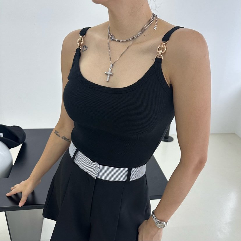 SOUIT韓國㊣直郵東大門代購女裝新品推薦休閑人氣25春夏吊帶背心SOUIT by mabel-L吊帶/背心