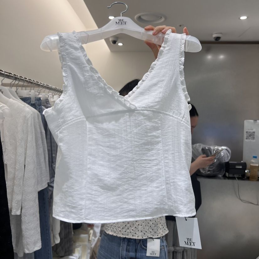 MEET ME直郵韓國代購㊣女裝新品25春夏休閑時尚人氣吊帶背心MEET ME吊帶/背心
