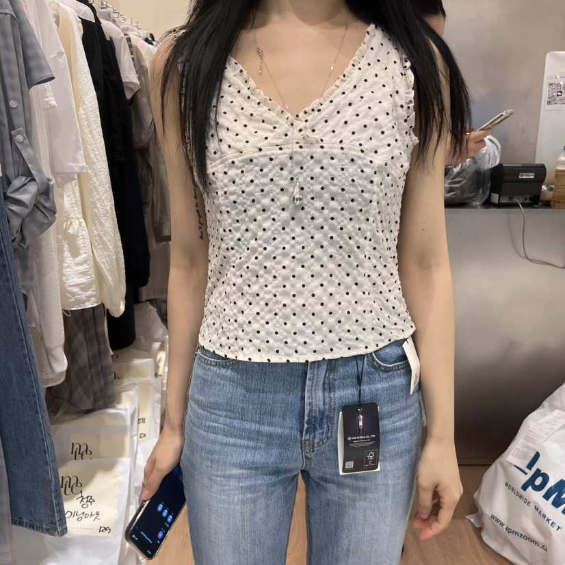 MEET ME韓國直郵㊣東大門實拍女裝新款人氣休閑推薦吊帶背心MEET ME吊帶/背心