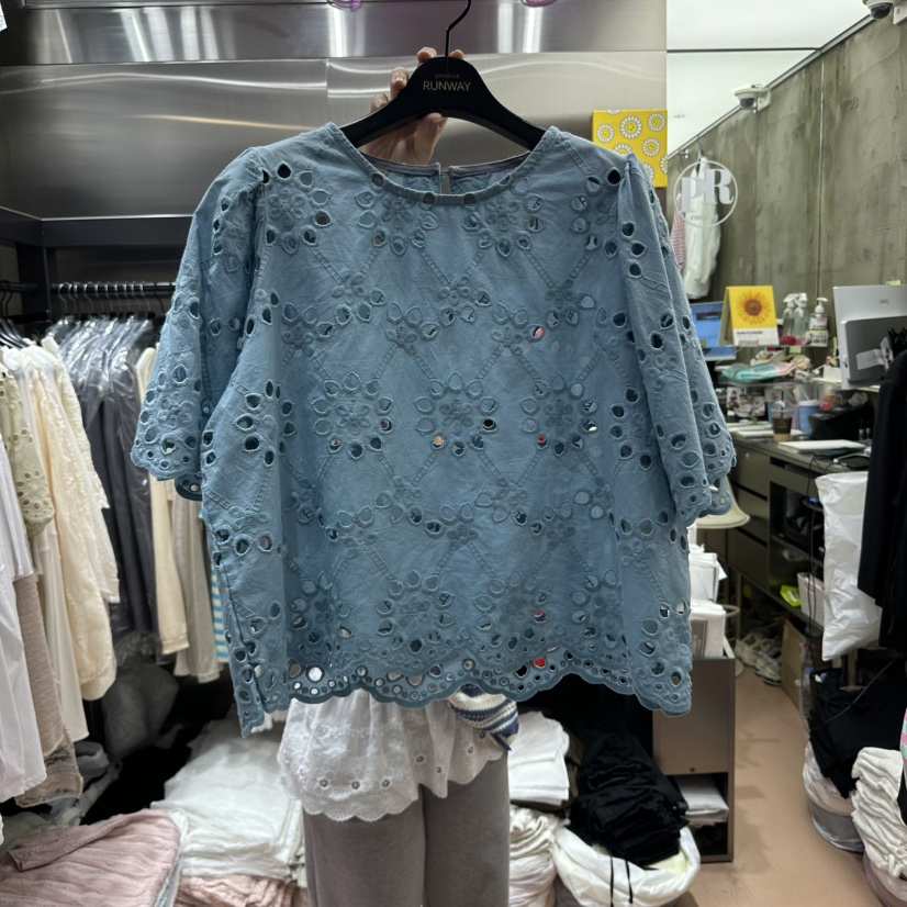 RUNWAY-런웨이直郵韓國代購㊣女裝新品熱賣人氣襯衫蕾絲衫RUNWAY襯衫/蕾絲衫