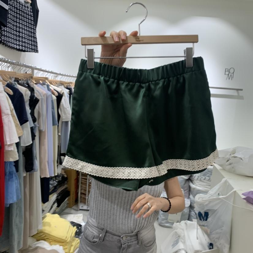 BY BOMI韓國㊣直郵東大門代購女裝新品25春夏時尚短褲緞面BY BOMI短褲