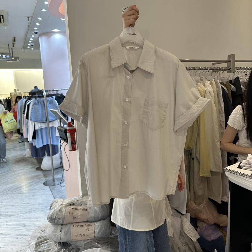 CREAM VILLA（此品牌名稱會遭售假投訴，建議淘寶店鋪商品名稱中不要使用）韓國㊣直郵東大門代購女裝新品25春夏襯衫蕾絲衫CREAMVILLA襯衫/蕾絲衫