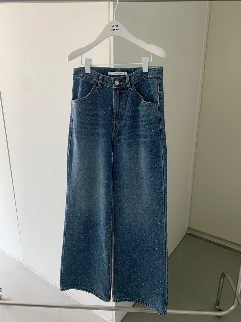 SHOP POSTER直郵韓國代購㊣女裝新款25春夏休閑人氣牛仔褲SHOP_POSTER牛仔褲