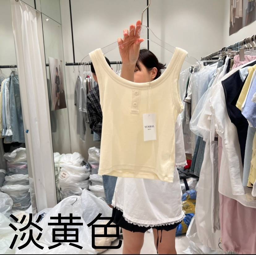 YUNBAL直郵韓國代購㊣女裝新品熱賣推薦時尚人氣休閑吊帶背心YUNBAL吊帶/背心