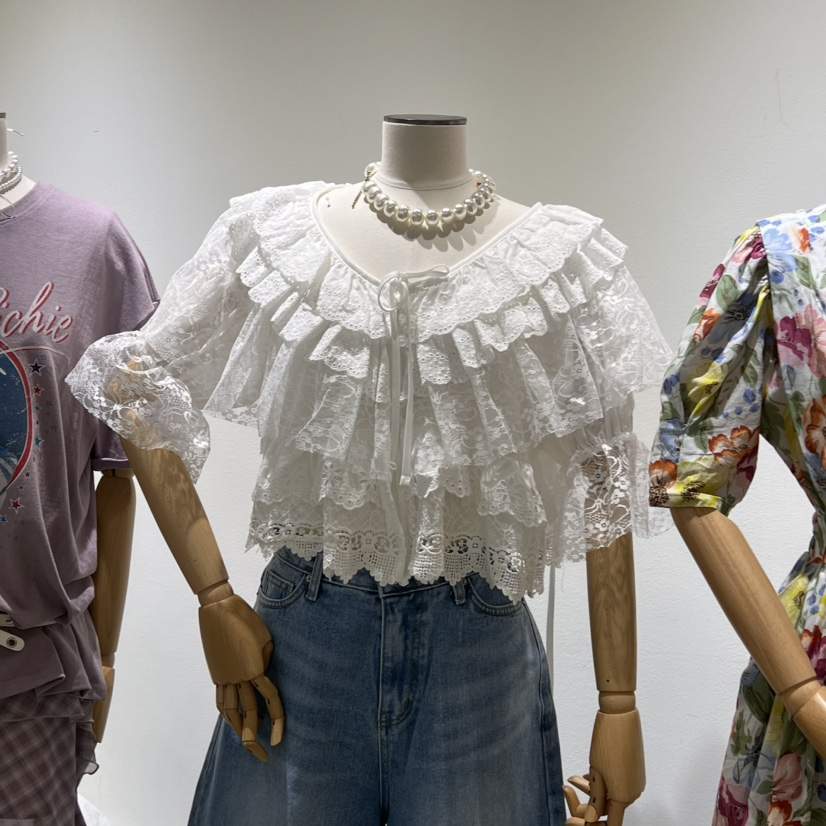 TYCHE韓國㊣直郵東大門代購女裝新品休閑人氣熱賣襯衫蕾絲衫TYCHE襯衫/蕾絲衫