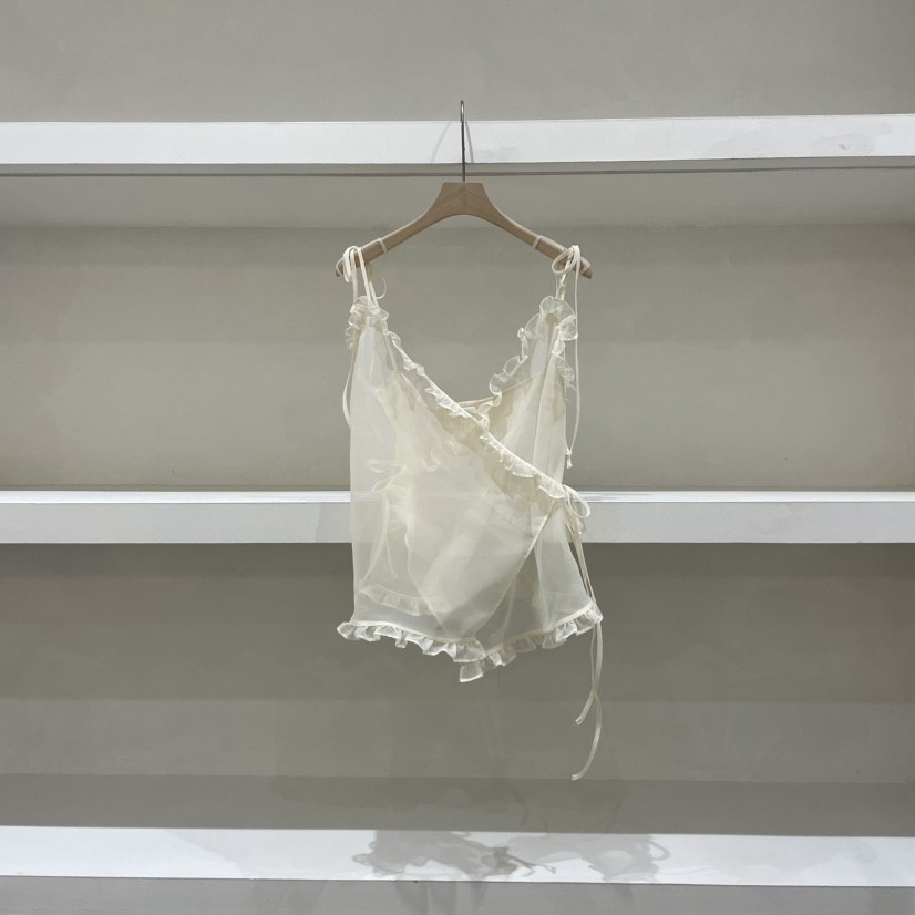WATER韓國㊣直郵東大門代購女裝新品25春夏推薦吊帶背心裹身裙WATER/RIVER吊帶/背心