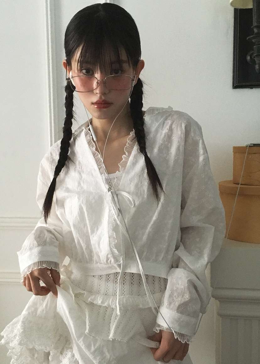 CLODE韓國㊣直郵東大門代購女裝新款推薦熱賣25春夏襯衫蕾絲衫CLODE襯衫/蕾絲衫