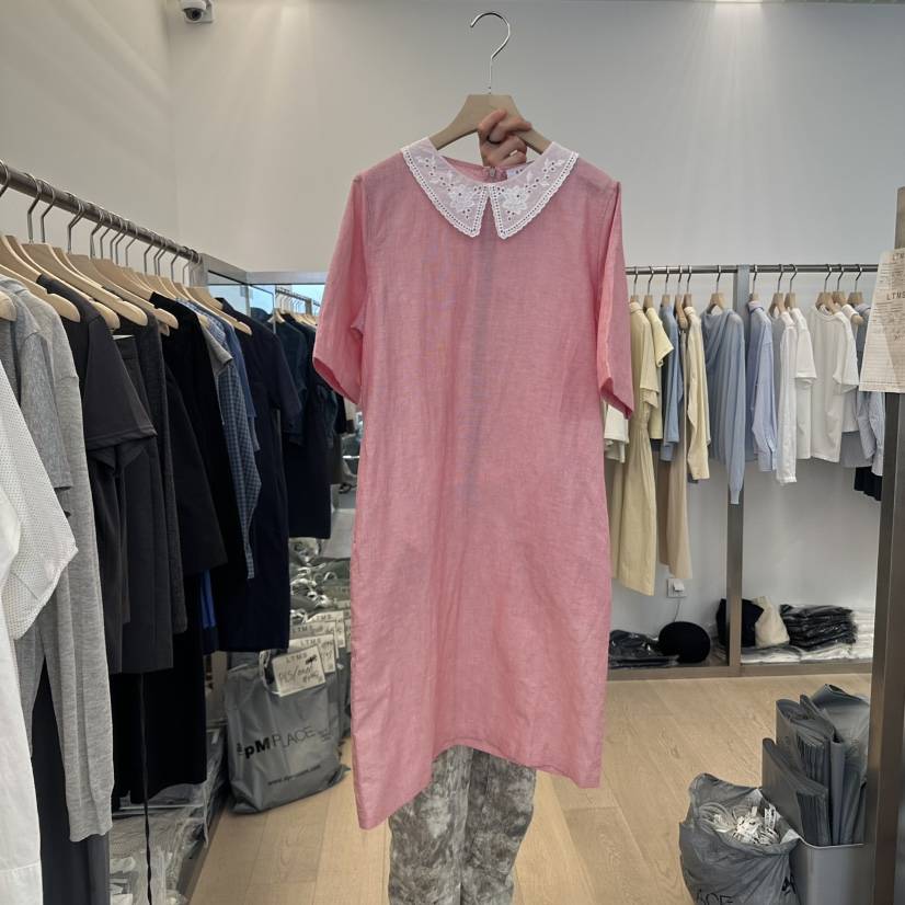 LTMS直郵韓國代購㊣女裝新品休閑人氣推薦時尚連衣裙含腰繩LTMS連衣裙