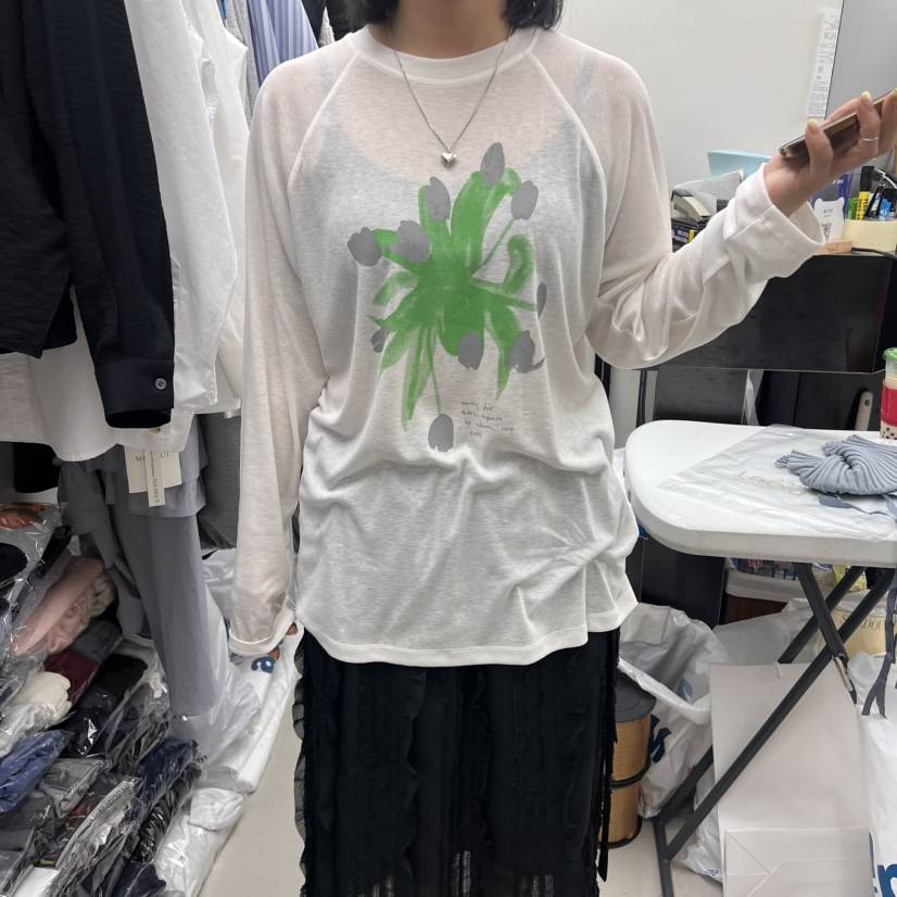 SOLD OUT韓國㊣直郵東大門代購女裝新款休閑人氣25春夏長袖T恤SOLD OUT長袖T恤