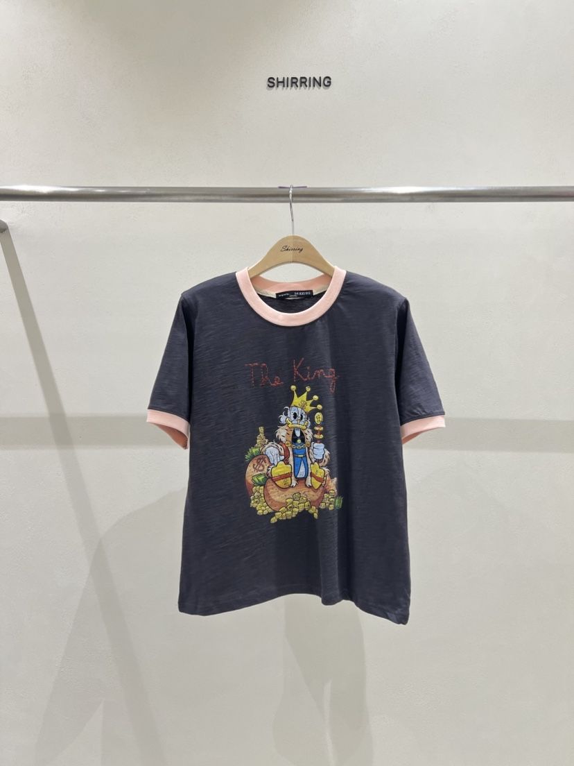 SHIRRING韓國直郵㊣女裝新款休閑人氣熱賣25春夏時尚推薦T恤SHIRRINGT恤
