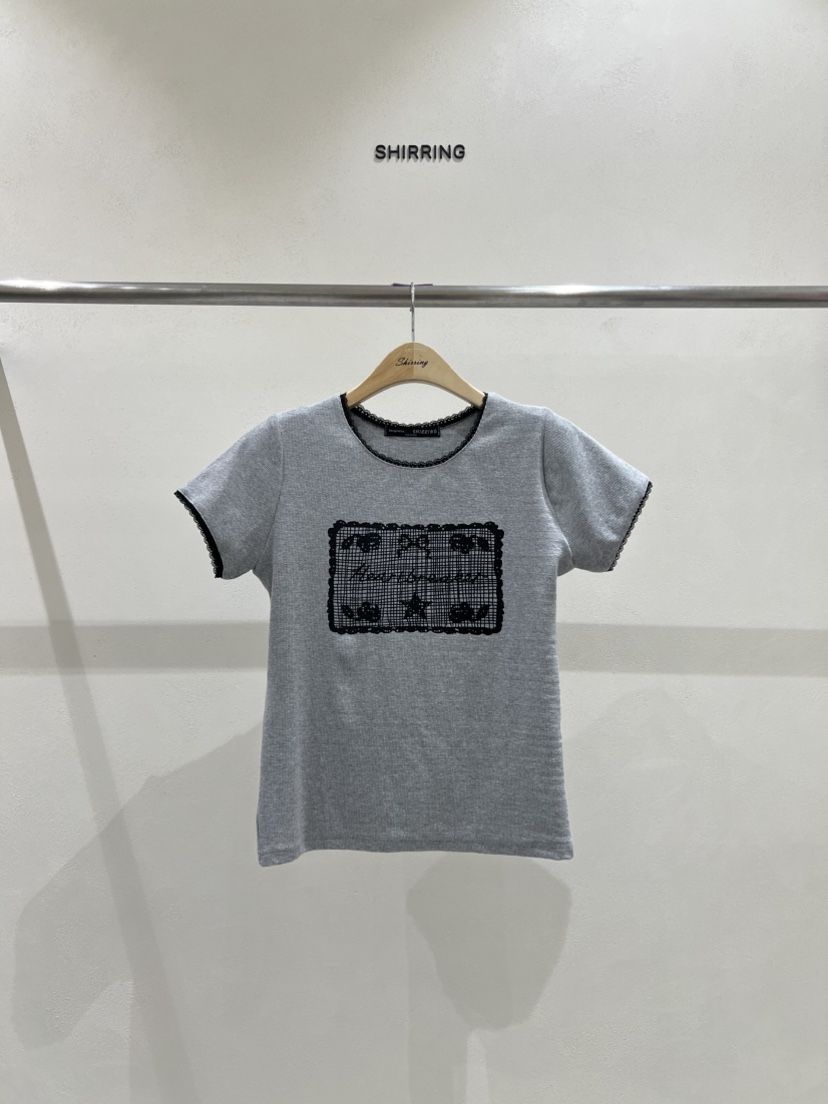 SHIRRING直郵韓國代購㊣女裝新品推薦25春夏時尚休閑人氣T恤SHIRRINGT恤