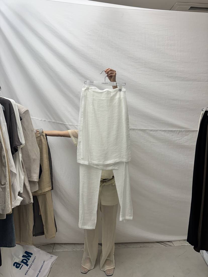 LONDON FLAT韓國直郵㊣東大門實拍女裝新品25春夏裙褲透視LONDON FLAT裙褲