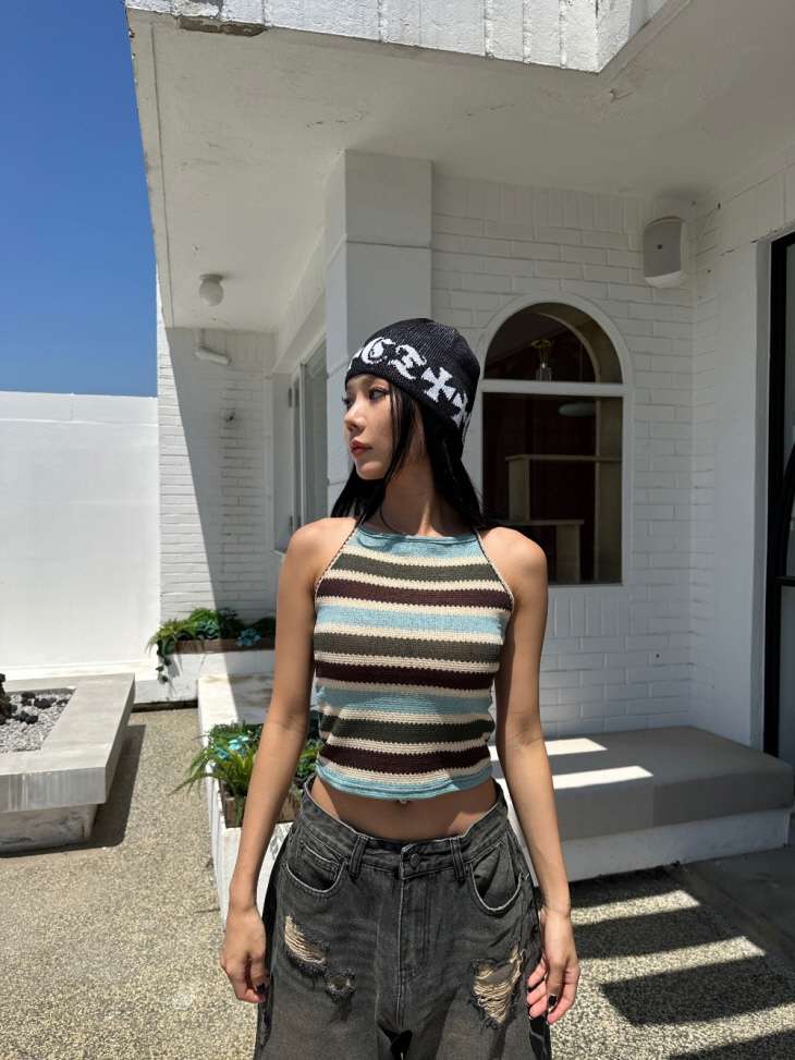 SHOTGUN直郵韓國代購㊣女裝新款休閑熱賣25春夏人氣吊帶背心SHOTGUN吊帶/背心