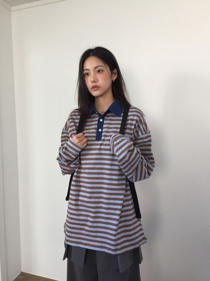 SHOTGUN直郵韓國代購㊣女裝新款時尚休閑推薦25春夏長袖T恤SHOTGUN長袖T恤